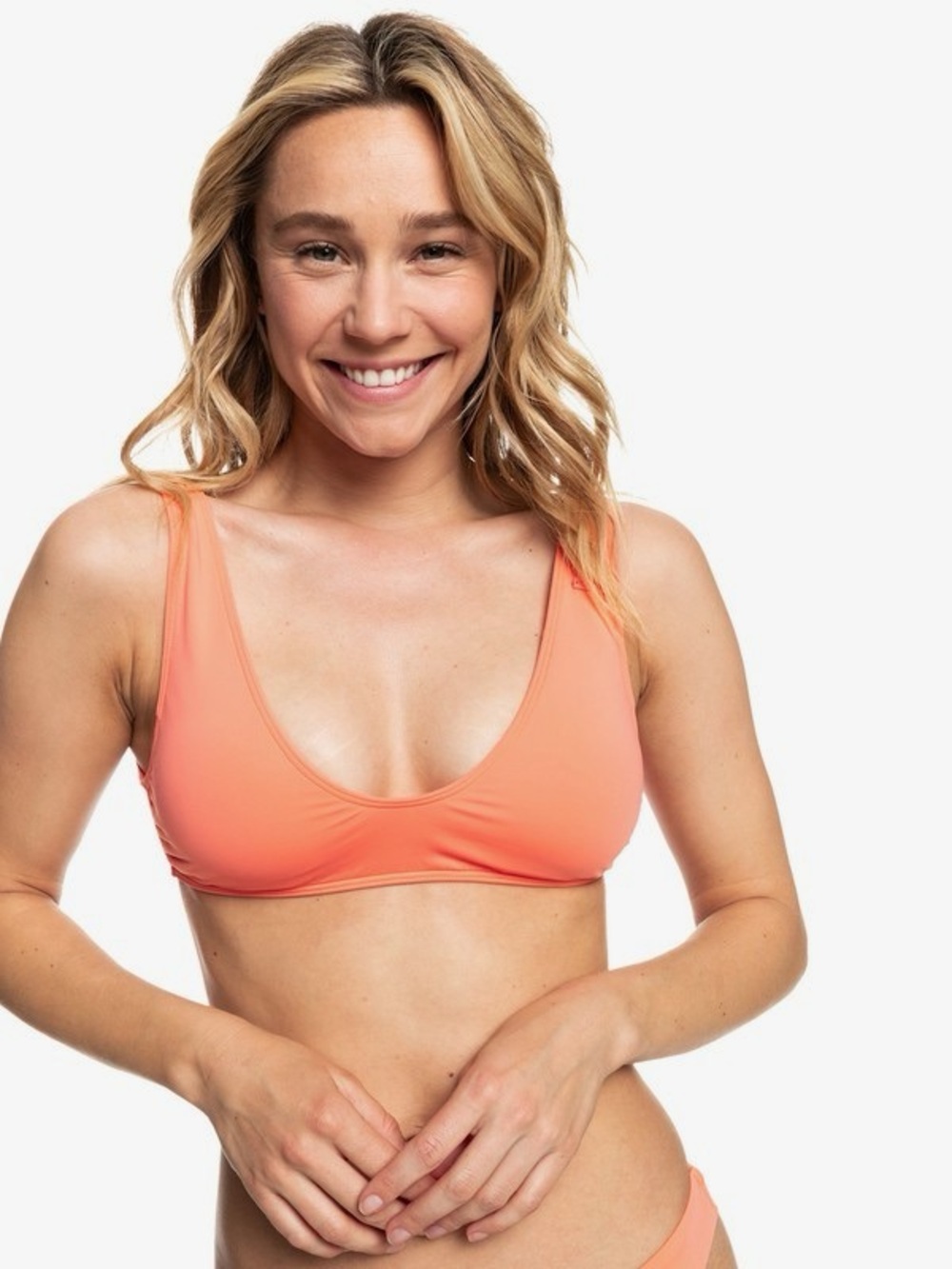 Roxy Women’s XXL Coral Tie-Back Bandeau Bikini Top